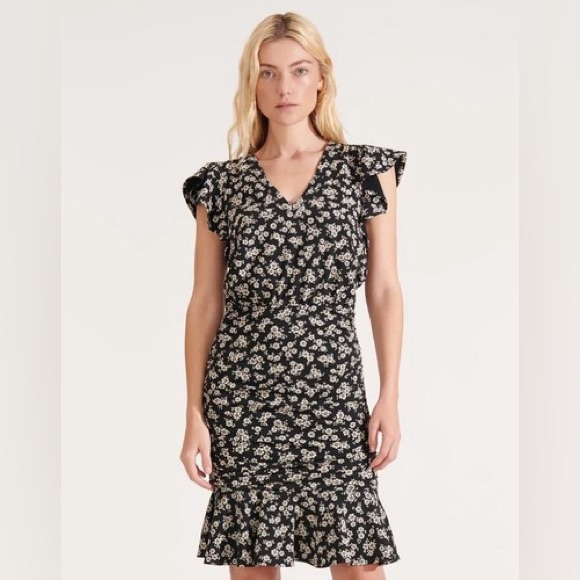Veronica Beard Lisette Ruched Dress Size S